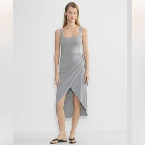 Wilfred Aritzia Saturn EcoVero Tie Waist Midi Dress XS‎ Minimalist